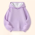 thumbnail image 5 of NAISIBABY Girls Sweatshirts Long Sleeve Casual Soft Solid Color Pullover Sweatshirts Purple Size 10, 5 of 6