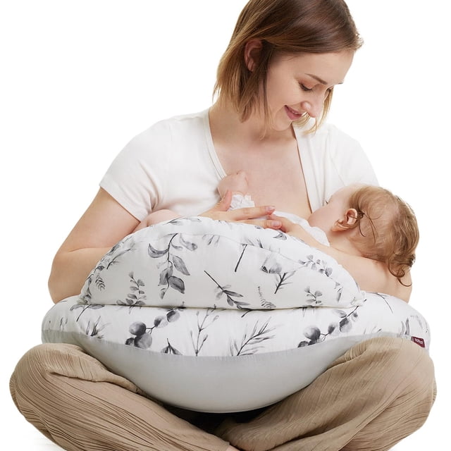 Momcozy Original Standard Size Nursing Pillow, Ergonomic Breastfeeding Pillows, Adjustable Waist Strap