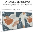 thumbnail image 4 of Abstract Flowers & Leaves Extended Gaming Mouse Pad 35.5x15.7in Stable Rubber Base Stitched Edges Ideal for Work, Game, Office & Home, 4 of 6