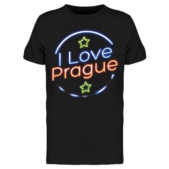 I Love Prague Stars Sign Tee Men's -Image by Shutterstock