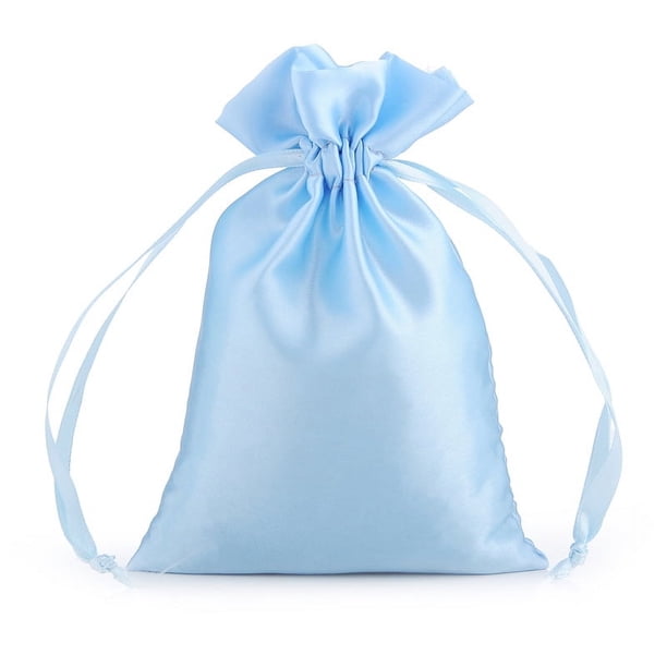 Bolsa de satén con cordón de satén Bolsa de almacenamiento a prueba de polvo para pelucas y joyas Bolsa de satén con cordón de satén