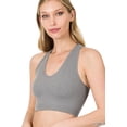 thumbnail image 2 of Zenana Women & Plus Size Ribbed Cropped Racerback Tank Top (S-3XL), 2 of 5