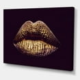 thumbnail image 3 of Designart Sexy Golden Metallized Female Lips II Canvas Wall Art, 3 of 4