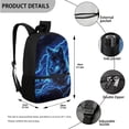 thumbnail image 3 of Jeiento Wolf School Backpack Set for Boys 4Pcs Middle Backpacks with Lunch Box Pencil Case and Water Bottle Holder 17inch Kids Bookbag Sets for Elementary High School Bags Daypack Blue, 3 of 7