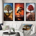 thumbnail image 1 of Designart "Baobab Tree Charm II" Floral & Botanical Framed Wall Art Set Of 3 - Green Tree Baobab Frame Gallery Set For Office Decor, 1 of 6
