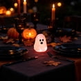 thumbnail image 3 of 3pcs 0.79 Inch Mini Glow in Dark Ghost Figurines, Tiny Luminous Ghost Statue Decor, Mini Halloween Ghost Decor for Tabletop Shelf, Spooky Ghost Decoration for Halloween Party, Pink, 3 of 7
