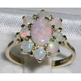 thumbnail image 2 of LBG British Made 10k Yellow Gold Natural Opal Womens Anniversary Ring - 33 size options - Size, 2 of 5