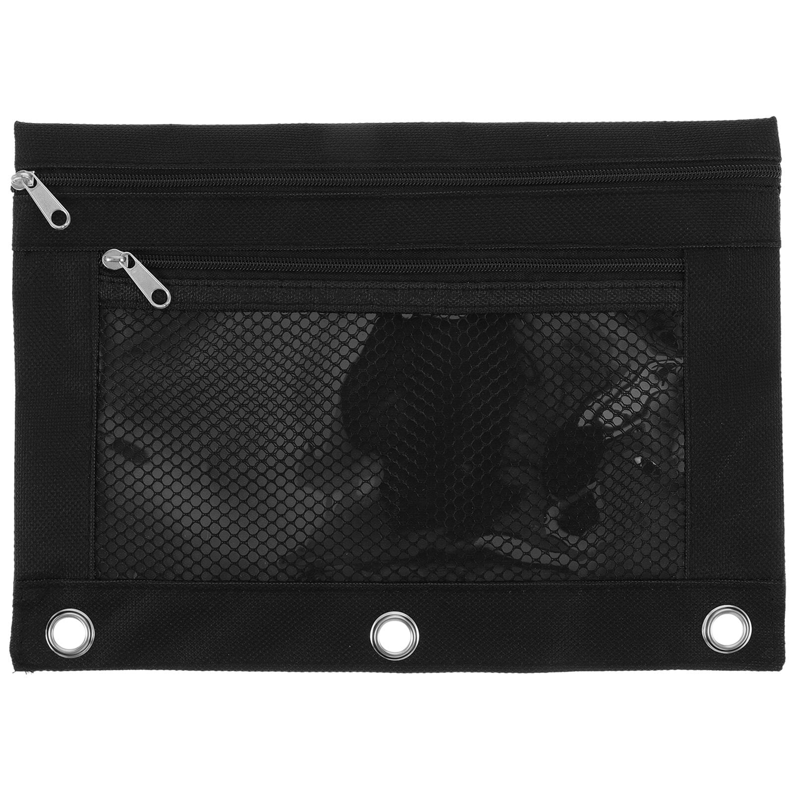 Binder Pocket Mesh Pencil Pouch Binder Pen Bag Cloth File Bag Zipper