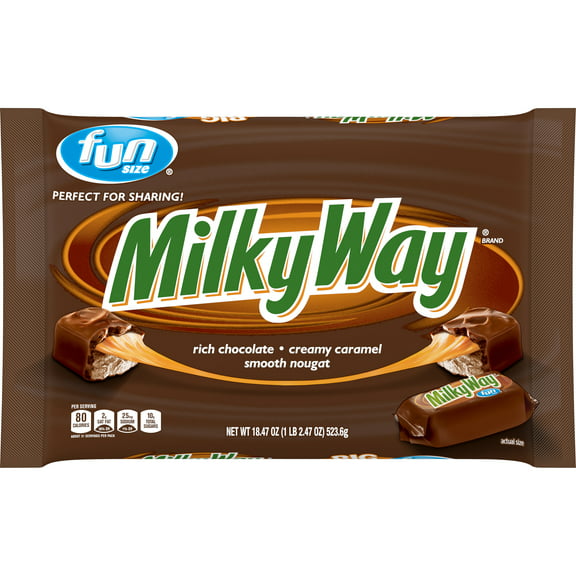 Milky Way Fun Size Milk Chocolate Candy Bars - 18.47 oz Bag