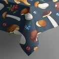 thumbnail image 4 of Brown Mushroom Leaf Dark Blue Pattern Rectangle Tablecloth 60"x120",Waterproof Polyester Rectangle Table Cloth, Wipeable Spillproof Polyester Tablecloth for Dining, Camping, Indoor and Outdoor, 4 of 6