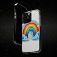 thumbnail image 6 of DistinctInk Hybrid (Acrylic / TPU) Clear Slim Fit Case for Apple iPhone 15 Pro (6.1" Screen) - "Whimsical Rainbow: Colors Dancing in Sky", 6 of 8