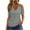 Gray-03, variant on Mittory Cold Shoulder Tops for Women Casual Summer Sexy Eyelet Tunic Shirts Short Sleeve V Neck Blouses