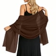 thumbnail image 5 of Women Sheer Chiffon Shawl Wrap Lightweight Scarf Elegant Evening Cover Up Soft Breathable Long Scarf for Dress Formal Party Wedding Beach Sunscreen Wrap Fashion Accessory Gift Idea, 5 of 8