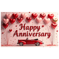 thumbnail image 3 of Colorful Happy Anniversary Banner with Balloons and Confetti Backdrop Background Decorations Party Supplies Photography Props Celebration Decor, 3 of 8