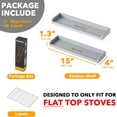 thumbnail image 2 of SpaceAid 30" Bamboo Magnetic Stove Top Shelf Organizer, Kitchen Storage Rack for Stove, Gray, 2 of 7