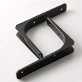 thumbnail image 4 of Wall Shelf Bracket, 4PCS Metal Bracket 200mm x 150mm Heavy Duty Bracket Wall Shelf Support for Industrial Kitchen Wall Decor Radiator Wall Mounting (Black), 4 of 5