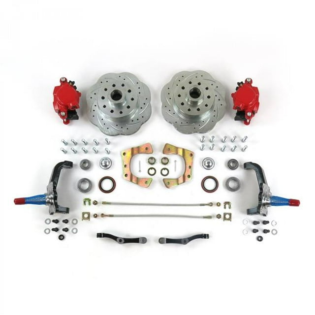 Helix Suspension Freins et Direction 333754 Mustang II 11 Po HP Gros Freins Conversion Stock Broches 5 x 4,75 Po Étriers Rouges