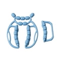 thumbnail image 1 of 2 rodillos masajeadores relajantes musculares de 23 ruedas, rodillos de masaje manuales para piernas Azul, 1 of 9