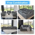 thumbnail image 4 of SEENYOO 135.5" Sectional Couch, Gray U Shaped Sofa for Living Room, Boneless Cloud Couch with Chaise,6-Seater, Corduroy Fabric, Freely Configurable Layout, 4 of 13