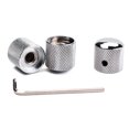 thumbnail image 4 of 4pcs Guitar Bass Dome Control Knobs for Replacement With Spanner (Chrome), 4 of 4