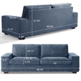thumbnail image 5 of COSYJOY Living Room, Bedroom, 88.58"THREE Seater Sofa，Soft and Comfortable, Easy to Install, Detachable Sofa Mat and Cover(Blue), 5 of 10