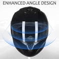 thumbnail image 5 of ILM Full Face Motorcycle Street Bike Helmet with Enlarged Air Vents, Free Replacement Visor for Men Women DOT (Gloss Black, Medium), 5 of 7