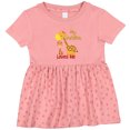 thumbnail image 3 of Inktastic My Grandma Loves Me Giraffe Girls Baby Dress, 3 of 5