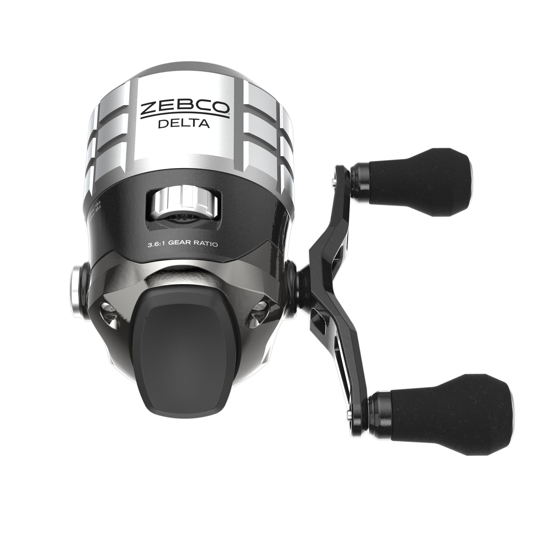 Zebco Delta Spincast Fishing Reel, Size 30 Reel, Cool Gray