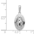 thumbnail image 3 of Pendentif Médaille Miraculeuse en Or Blanc 14K Poli et Texturé, 3 of 3