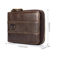 thumbnail image 6 of BULLCAPTAIN Genuine Leather Bifold Zipper Wallet for Men RFID Travel Purse Pouch Gift, 6 of 13