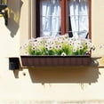 thumbnail image 3 of TETOU 6 Bundles Artificial Violets Flowers Outdoor UV Resistant Fake Flowers (White), 3 of 8