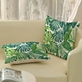 thumbnail image 3 of Summer Pillow Covers 20x20 Pack of 2 Modern Artistic Watercolor Green Palm Leaf Throw Pillow Covers Outdoor Decoration,Tropical Leaf Plant Decor Pillowcase Linen Cushion Case for Couch Sofa, 3 of 6