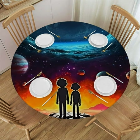 

Autua Stars Round Table Cover Stain Resistant Washable for Indoor Outdoor Tablecloth Kitchen Dining Wedding Parties Table Cloth 100% Polyester Fiber 42 -46