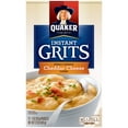 Quaker Instant Grits, Cheddar Cheese, 1 oz Packets, 12 Count
