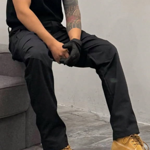 Cargo Pants for Men Ripstop Work Pants Regular Fit Utility Safety Workwear with Pockets