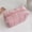 Pink, variant on Makeup Bag, White Checked Fluffy Decompress Puffer Travel Toiletry Bag, 1 Piece Large Capacity Cosmetic Storage Organizer, for Travel Daily Use Makeup Brushes Toiletries Storage