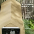 thumbnail image 4 of CoSoTower 7' X 12' Garden Storage Tent, Heavy Duty Outdoor Shed, Waterproof Portable Shed Storage Shelter with Ventilation Window and Large Door for Bike, Motorcycle, Garden Tools, Beige, 4 of 8