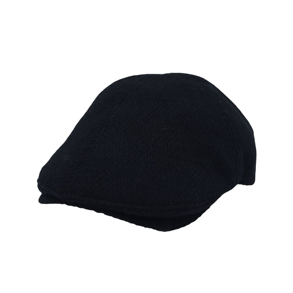 WITHMOONS Mens Wool Flat Cap Lightweight Newsboy Ivy Gatsby Hat SL31394 (Black)