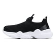 thumbnail image 5 of Djtdsds Kids Solid Color Knit Slip-On Sneakers Breathable Lightweight Casual Running Shoes Size:5.5-6 Years, 5 of 9