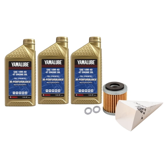Tusk 4-Stroke Oil Change Kit Yamalube Hi-Perf. Synthetic 10W-40