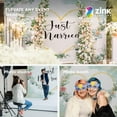 thumbnail image 4 of Zink Wedding Photo Backdrop - Wrinkle-Free Photo Studio Backdrop with Just Married Text, 4 of 5