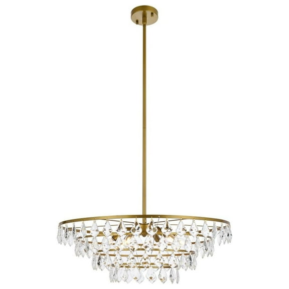 Ella 28 inch pendant in brass