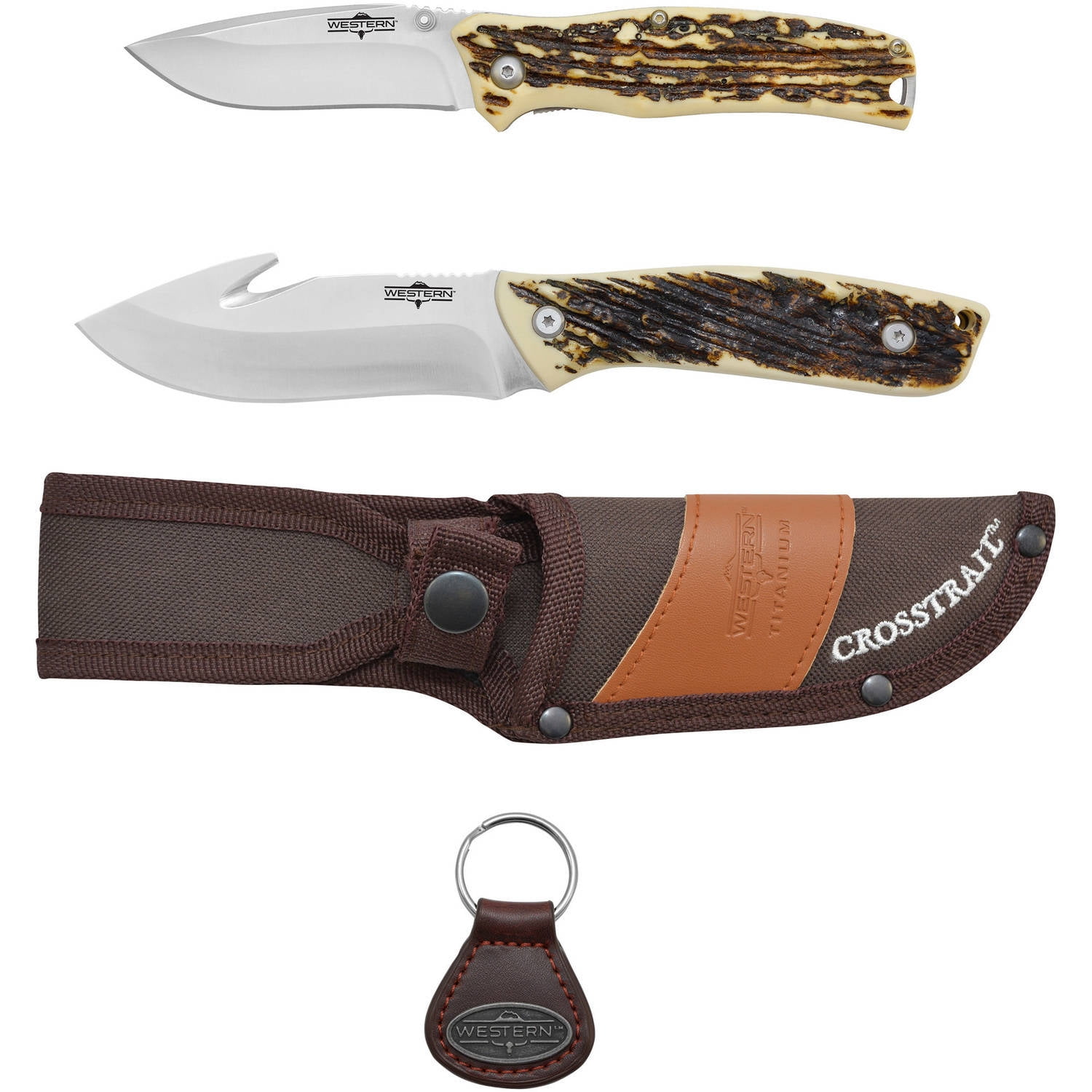 Western Holiday Gift Knife Set with Camillus Western Crosstrail 8.25