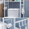 thumbnail image 4 of Estante de Baño sobre Inodoro,mueble para baño organizador, 3 Niveles Estante de Almacenamiento para Baño sobre el Inodoro de Ganchos y Portarrollos,Adecuado para cocinas y baños, 4 of 8
