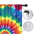 thumbnail image 4 of Blackout Kids Curtains,Colorful Rainbow Tie Dye Spiral Pattern Childrens Insulated Curtains Set Of 2,Bedroom Essentials,Toddler Room Decor 42"x84", 4 of 5