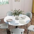 thumbnail image 5 of Sage Green Blue Leaves Round Tablecloth for 36-44 Inch Tables, Fitted Table Cover with Elastic Edge, Vintage Rustic Botanical Waterproof Outdoor Table Cloth Protector for Patio Garden Dinner Picnic, 5 of 9