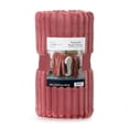 thumbnail image 4 of Mainstays Textured Plush Throw Blanket, Mauve Dusk, 50 x 72 in, 4 of 5