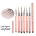 thumbnail image 2 of Happydeer 1Pc/1 Set Nail Line Pen High Tenacity Flexible Nib Smooth Drawing DIY Independent Lid Crushed Faux Diamond Acrylic Rod Manicure Pencil for Nail Salon, 2 of 13