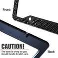 thumbnail image 6 of 2 Sets Black Rhinestone Bling Glitter Crystal Shiny Stainless Steel Car License Plate Frame, 6 of 9
