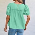 thumbnail image 6 of Womens Tops Short Sleeve Summer Tops For Women Casual Printed Round Neck Womens T Shirts, 6 of 6